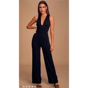 Lulus black cross back jumpsuit
